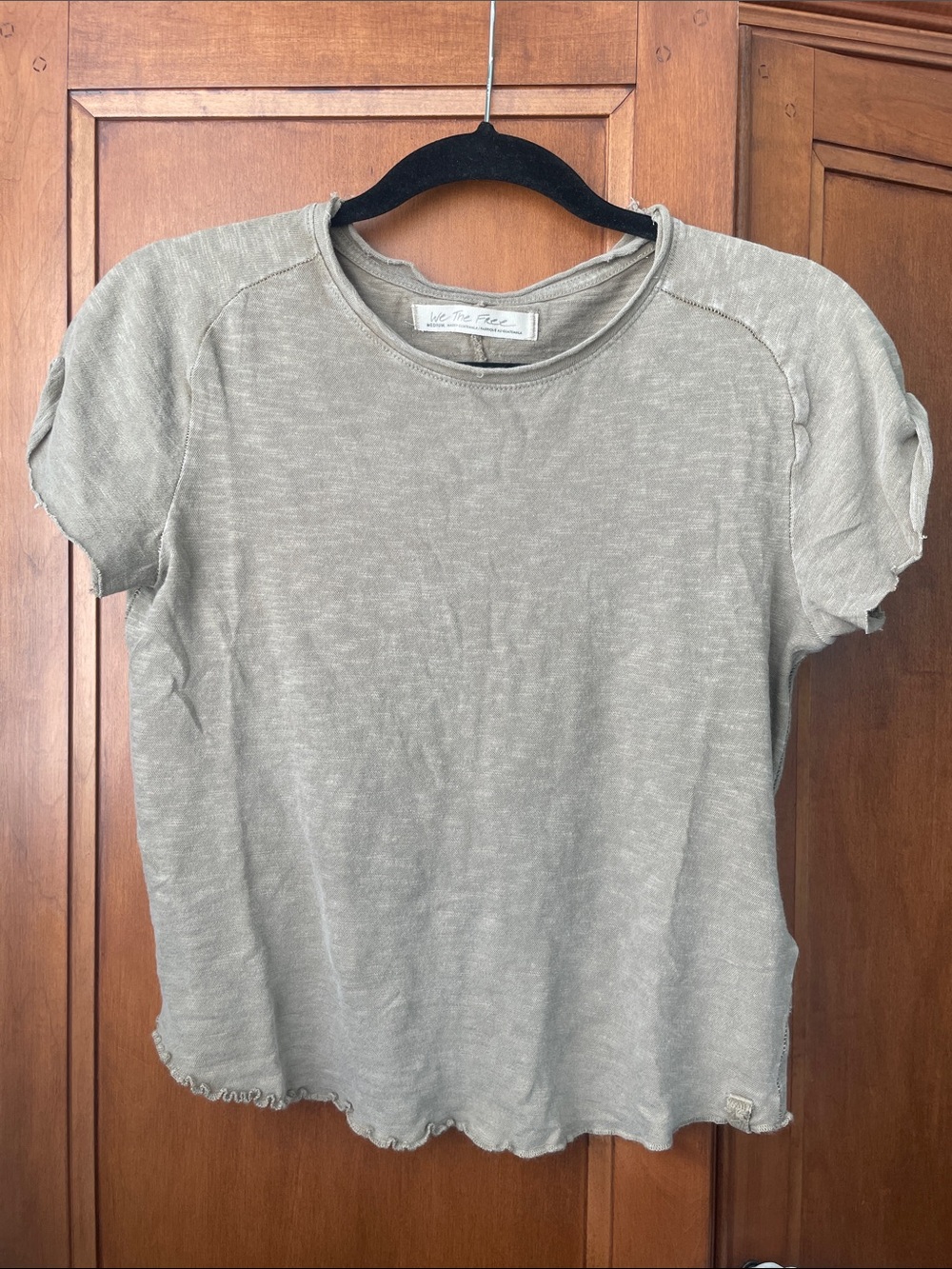Free people we the free raw edge tee NWT OS